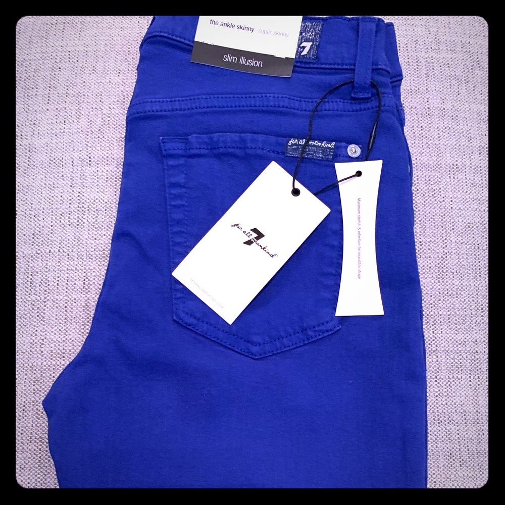 7 For All Mankind Ankle Skinny Slim Illusion Sz27